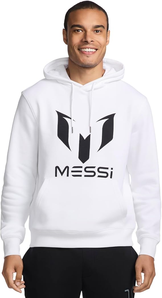 Messi Men's Essential Wingstar Hoodie, Pullover Sweatshirt With Drawstring, Comfortable Fit