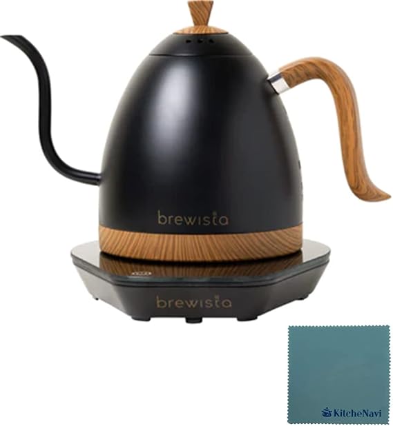 Brewista Brewista World Baristas Love Electric Kettle with Temperature Control Function Coffee Drip Kettle with Cross Matte Black 1.0L | Includes cloth