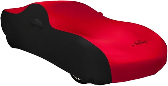 Coverking Custom Fit Car Cover for Select Ferrari Testarossa Models - Satin Stretch (Red with Black Sides)