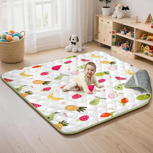 50X50 Foldable Baby Playpen Mat, PIGLOG Waterproof Playmats for Babies and Toddlers Kids