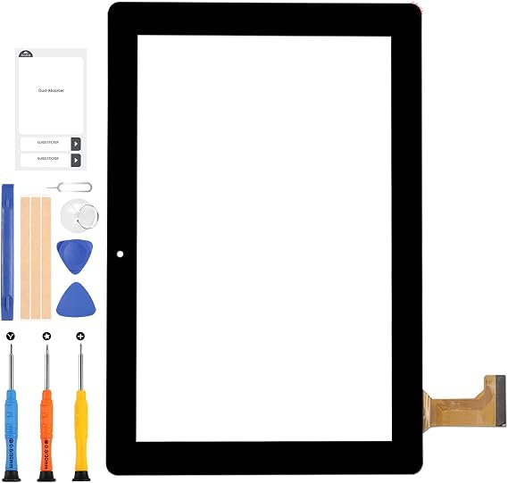 for HXD-10126-V7.0 Screen Replacement [Without LCD Display] 10.1inch for HXD-10126 V7.0 54pins Touch Screen Digitizer Sensor Glass Panel Lens Repair Parts Kit +Tools (Black)