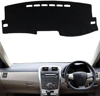 Car Dashboard Cover - Anti-Scratch Dash Cover for Toyota Corolla Axio Field 2007-2013, Black Edge, Right Hand Drive