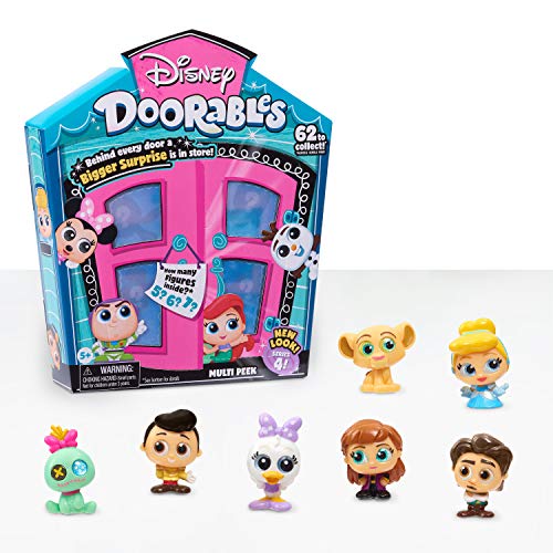 Disney Doorables Multi-Peek Pack Series 4, Collectible Mini Figures, Styles May Vary, Officially Licensed Kids Toys for Ages 5 Up by Just Play