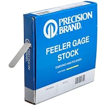 Precision Brand 19405 Steel Thickness Feeler Gage Coil, 0.011" Thickness, 1/2" Width, 25' Length