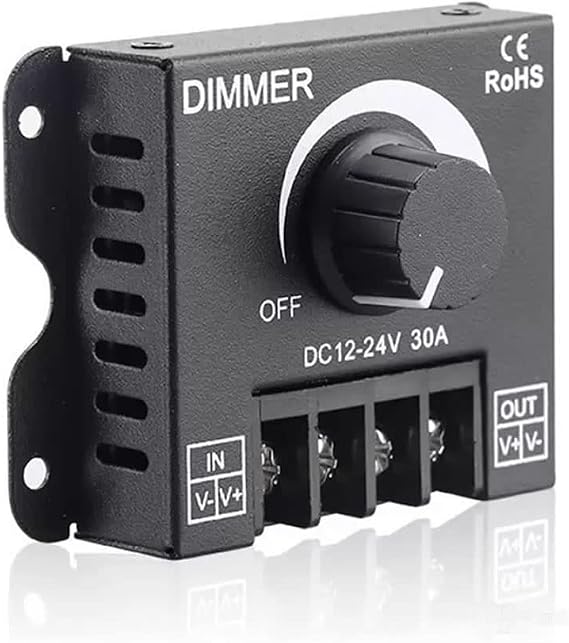 DC 12V 24V 30A Led Sürücü Dimmer 360W 720W Voltaj Ayarlı Ampul