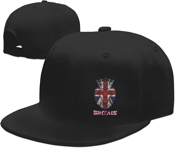 Snapback Hats for Men Women Adjustable Flat Brim Baseball Cap Flat Bill Fashionable Hip Hop Hat Trucker Hat Black