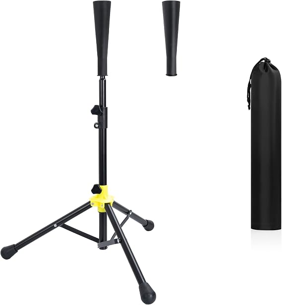 Baseball Softball Batting Tee, Adjustable Height, Portable with Carry Bag