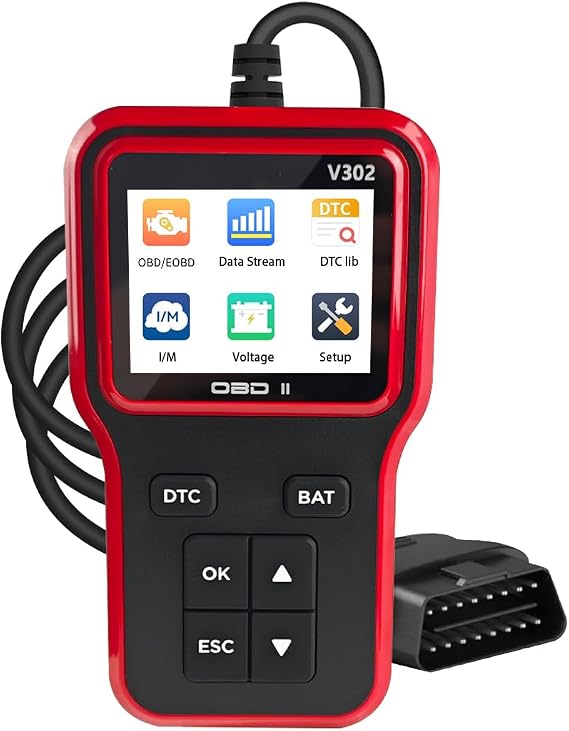 Car OBD2 Scanner Diagnostic Tool, Professional Auto OBD II Check Engine Fault Code Reader with Reset, Vehicles Live Data Scan Tester, Universal for SUV, Sedan, Truck