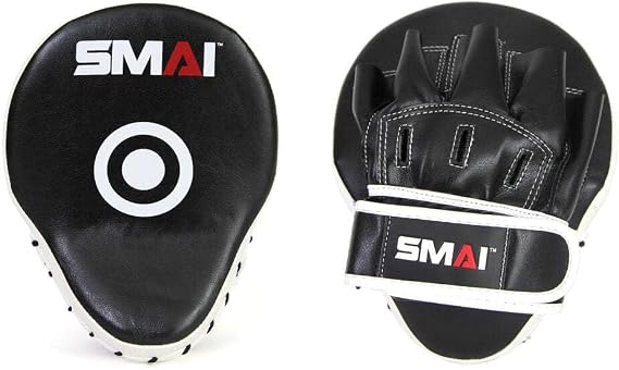 SMAI Essentials Boxing Focus Mitts - Curved Gloves for MMA Punching Training and Sparring
