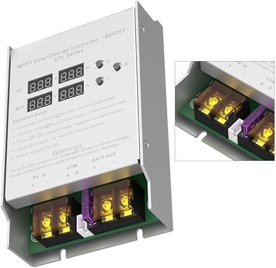 for MPPT Solar for Boost Controller for Charger 600W 24V-72V Electric Vehicle Cart, 30A Output with IP65 Waterproof & -25 to +65 Operation
