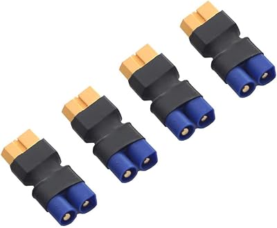 4pcs Male EC3 to Female XT60 Adapter Wireless Connector for RC FPV Drone Car Lipo NiMH Battery Charger ESC