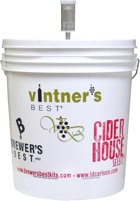 Fermenting KIT 7.9 Gallon Primary Fermenting Bucket with Airlock and Drilled Grommeted Lid