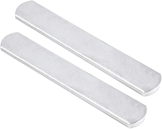 2pcs Weighted Vest Steel Plates, Adjusted Weight Vest and Leg Shin Guards, Metal 304 Plated Steel Plates, Flat Metal Plates Metal Plat Strength Training Equipment for Workout,(15cm long model)