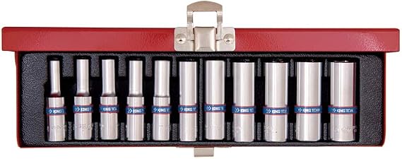 king tony 11 Piece Metric Socket Set 1/4 2511MR
