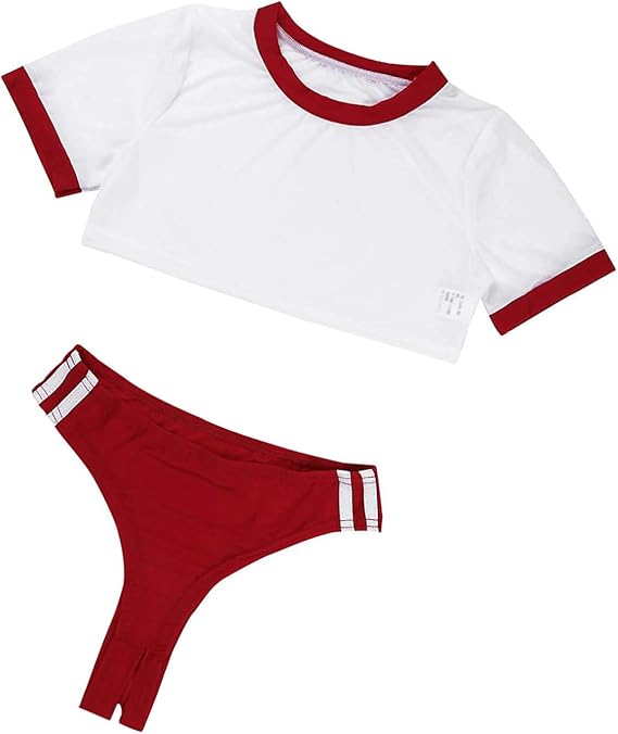 Women School Girl Cosplay Costume Anime Lingerie Set Top with Thong Japanese Uniform Costumes Outfit 2Ps Set