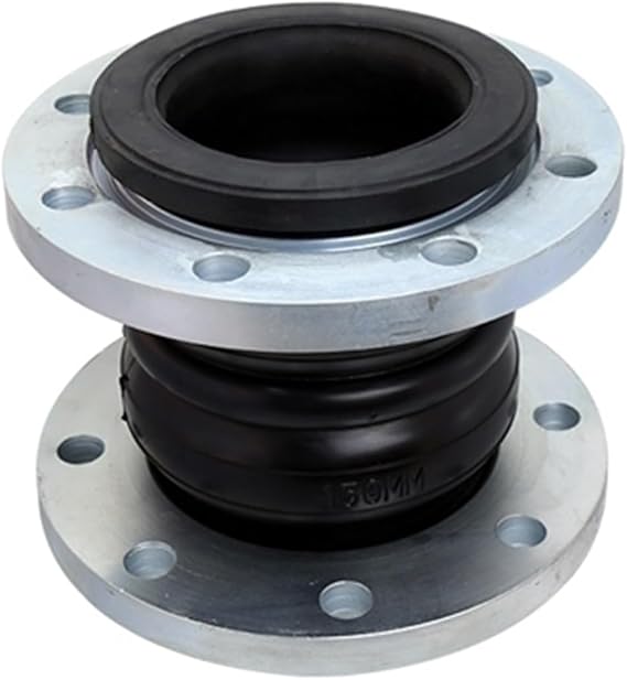 Double Sphere Flanged Rubber Expansion Joint (DN40-DN300) - PN16, Carbon Steel/304 Flange, NR/EPDM - for Pipes with Vibration/Hot-Cold Changes (Flange Diameter:DN150, Neoprene (CR))