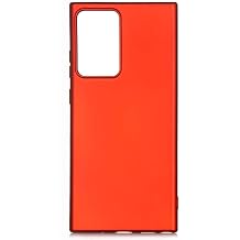 Samsung Galaxy Note 20 Ultra Kılıf Silikon Mat Renkli Kılıf Prem Kırmızı