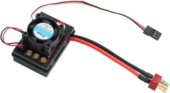 2S 7.4V 35A Brushless ESC with Cooling Fan RC Parts for WLtoys 144010 124017 124016 124007 184016 124008, JJRC C8803 RC Car