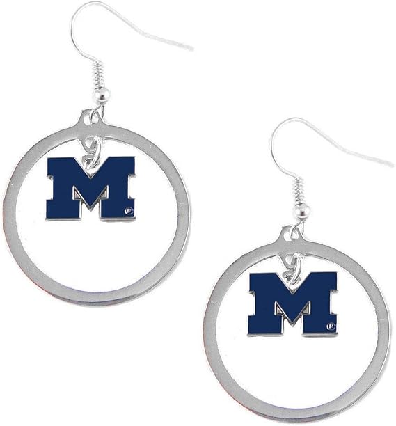 NCAA Floating Logo Hoop Earrings