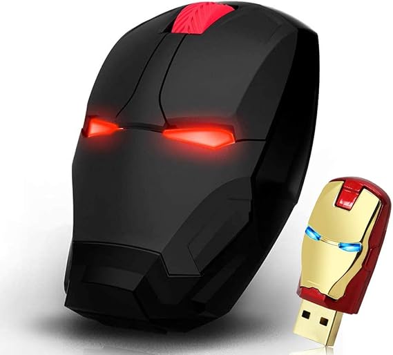 Cool Mouse for Laptop, Gaming Mouse Wireless, 2.4 G Portable Ergonomic Optical Mouse, Mouse with USB Receiver for Notebook PC Laptop MacBook | 3 Adjustment Levels