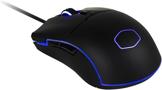 Cooler Master CM110 RGB Wired Gaming Mouse - 6000 DPI Optical Sensor, Ambidextrous Claw/Palm Grip Design, 6 Buttons - Matte Black