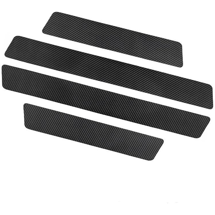 4 PCS Car Door Sill Protector for Volkswagen Golf 7 MK7 MK 7.5 GTI GTD R Rline 2012-2017, Carbon Fibe Anti Collision Waterproof Protector Tape Automotive Accessories