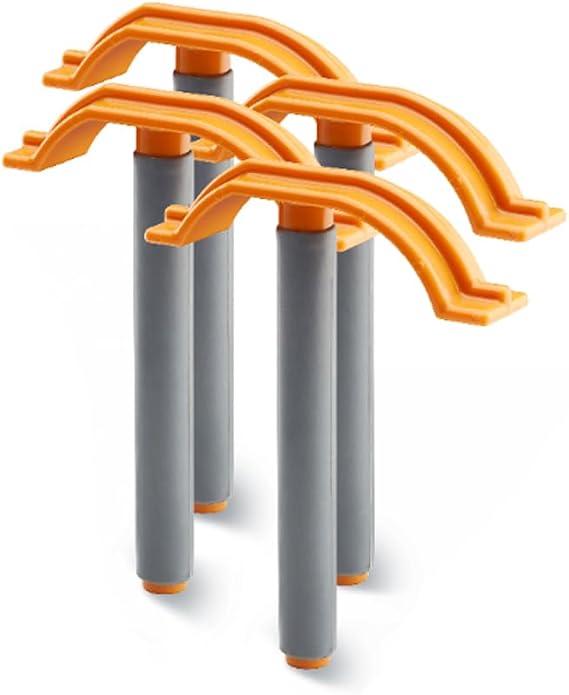 BORA Centipede Quick Clamps Set, 4-Piece Clamp Accessory CA0304 | For CK6S, CK9S, CK12S, CK15S work stands, soft over-mold stem, tool-free setup, holds boards securely during cuts