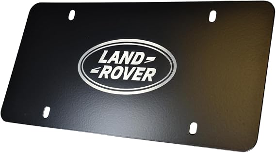 Genuine Land Rover License Plate - Matte Black Finish