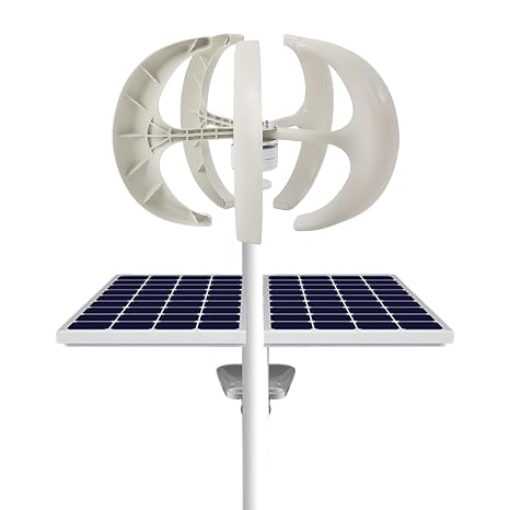 Wind turbine White Lantern 600W 12V (Flange+Controller) Windgenerator Turbine Blade Lantern Wind Turbine Generator Vertical Axis Wind Power Off Grid Wind Charger RV Marine Wind Turbine