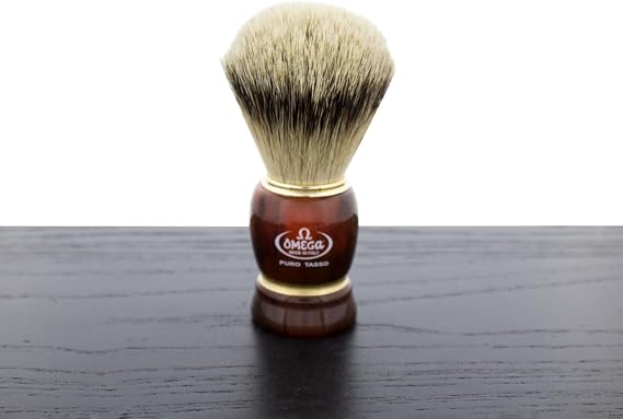Omega 637 Silvertip Badger Shaving Brush