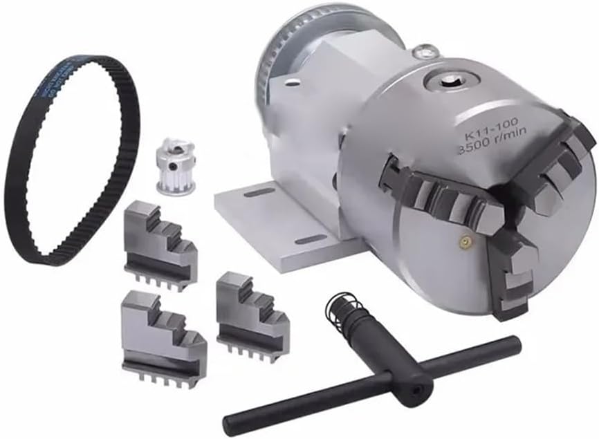 Micro Lathe 100 3 Jaw Chuck Spindle Assembly Wood Beads Machine Three Self Centering Hole Clamp