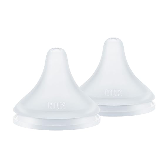 NUK Perfect Match, Flow Control, Soft Silicone Nipple with Anti-Colic Vent, 2 Pack, BPA Free