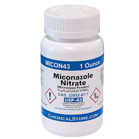 Miconazole Nitrate Micronized USP-43 Powder 1 Oz - CAS: 22832-87-7 -  - Pharmaceutical Grade Laboratory Chemical