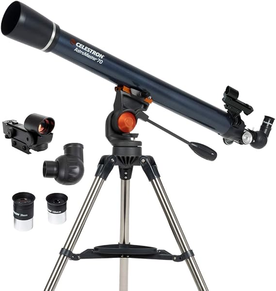 Celestron AstroMaster 70AZ Refractor Telescope for Moon & Planet Viewing