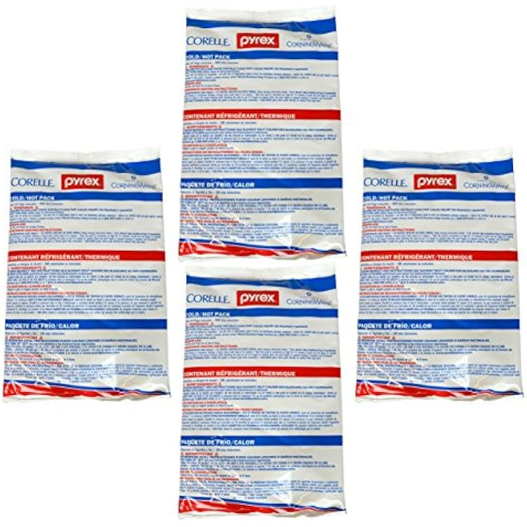 Pyrex Portables Large HotCold Pack 4-Pack - Made in USA