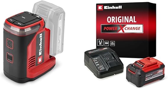 Einhell TE-ES 18/150/1 Li-C-Solo, Akülü Enerji İstasyonu + Einhell 18V 5,2 Ah PXC Starter-Kit (Başlangıç Seti), Akü ve Şarj Cihazı