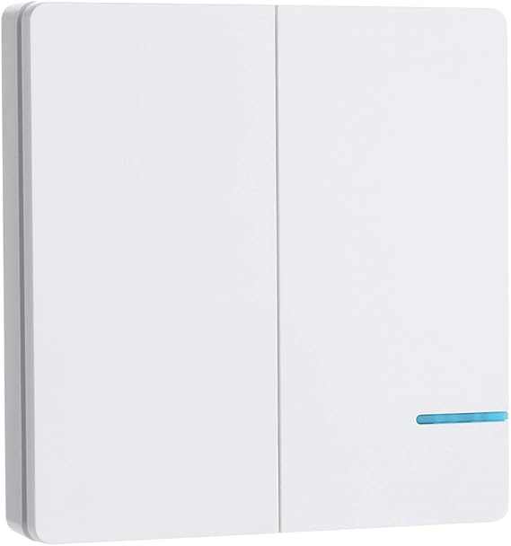 Mengshen Wireless Light Switch, Easy to Install, 2 Way (Only Panel, Receiver Not Included)