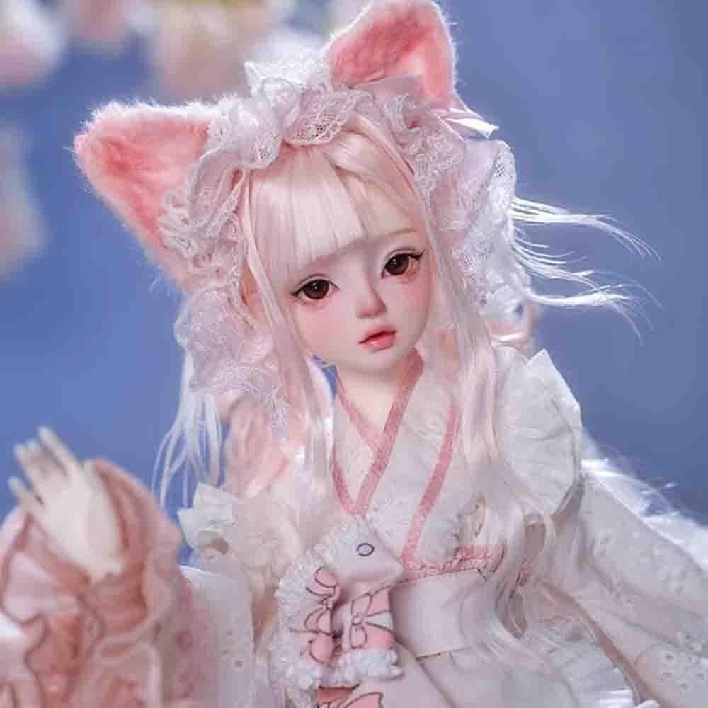 BALOLO BJD Dolls Full Set 14 SD Dolls 17inch Ball Jointed Doll Beautiful Uniform Girl with Unpainted Body Eyes Face Make Up Head Clothes Wig Shoes, Best Birthday Gift for Girls Kids Children