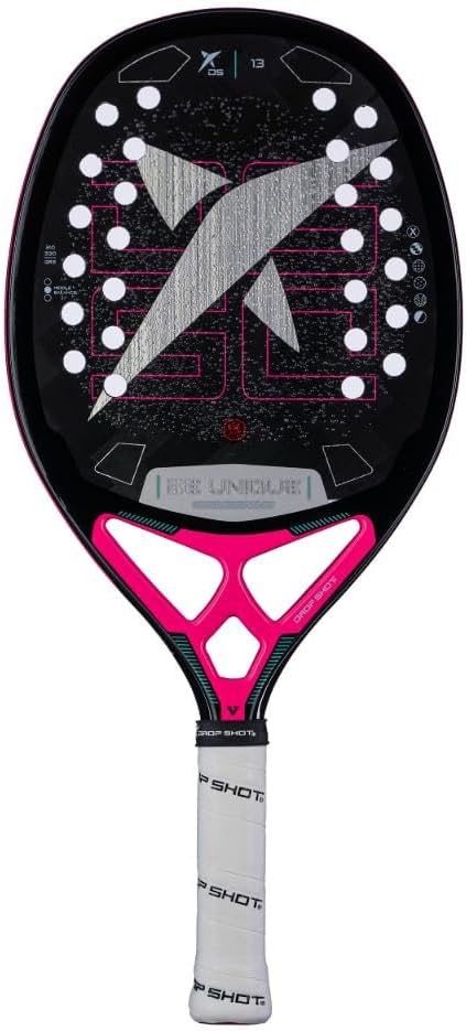 Drop Shot Conqueror 13 BT Beach Tennis Racket | 24K Carbon Twill | EVA Tech Core | Sand Treatment & 3D Texture for Maximum Spin | Anti-Vibration System