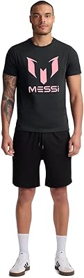 Messi Mens Wingstar Logo Tee, Lifestyle Short Sleeve T-Shirt, Standard Fit with Graphic
