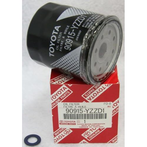 Toyota Genuine Parts 90915-YZZD1 Oil Filter and 90430-12028 Oil Drain Plug Gasket Oil Change Kit 12 Case QTY 5