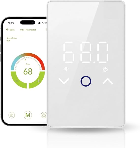 1 PC Dual Voltage 120V/240V WiFi Heated Radiant Floor Thermostat