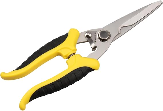 Heavy Duty Scissors, Carpet Cutting Scissors, Stainless Steel Sharp Blade, Ideal for Cutting Carpet, Cardboard, Fabric, Leather, and Metal Wire, Industrial Grade for Home and Workshop Use