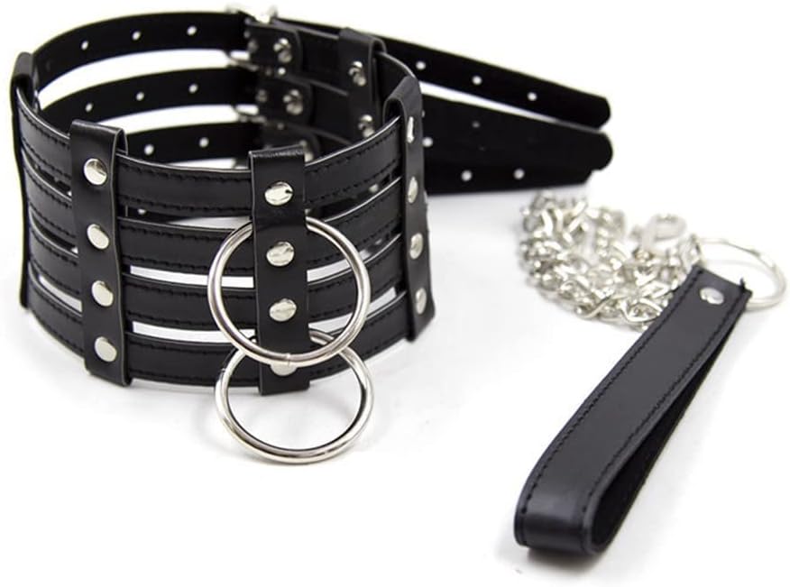 Chokers for Girls Goth Choker Necklaces for Girls Leather Collar Choker With Chain Leather Buckle Collar Trendy Punk Choker Necklace
