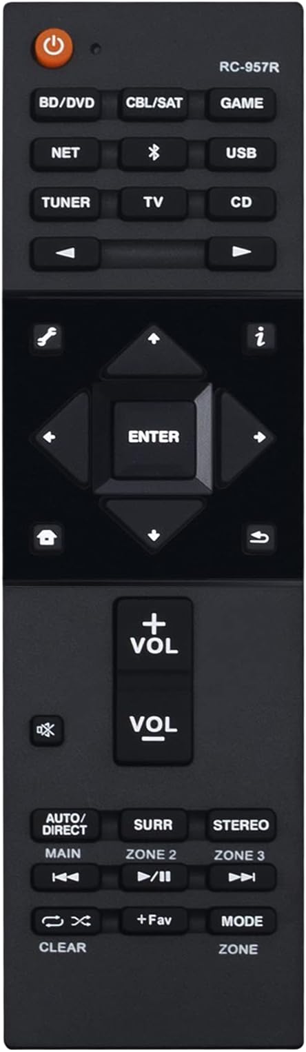 VINABTY RC-957R Replace Remote Control Fit for Pioneer AV Receiver VSX-LX102 VSX-832 VSX-932 VSX-933 VSX-LX103 VSX-LX503 VSX-LX303 VSX-LX102 VSX-LX302 VSX-LX503 VSXLX102 VSXLX302 VSXLX503