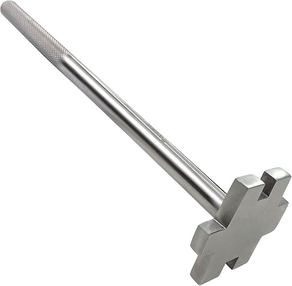 WEDO Bung Wrench,Stainless Steel Drum Bung Wrench,Barrel Wrench Opener Tool,Oil Drum Lid Opener,Head 70mm(3"),Length 300mm(12"),Corrosion Resistant,Rust Proof,High Hardness