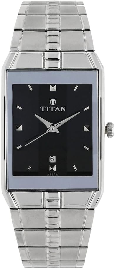 Titan Men's Kaleshma Analog Dial Watch - Black, Black