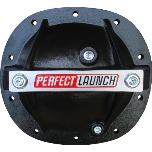 Proform 66667 Black Aluminum Differential Cover with Perfect Launch Logo and Bearing Cap Stabilizer Bolts for GM