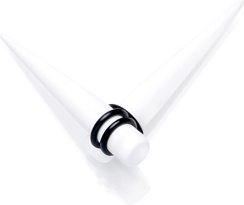 Body Candy 2Pc Womens Ear Expanders Matte Acrylic Straight Taper Ear Stretching Kit Set of 2