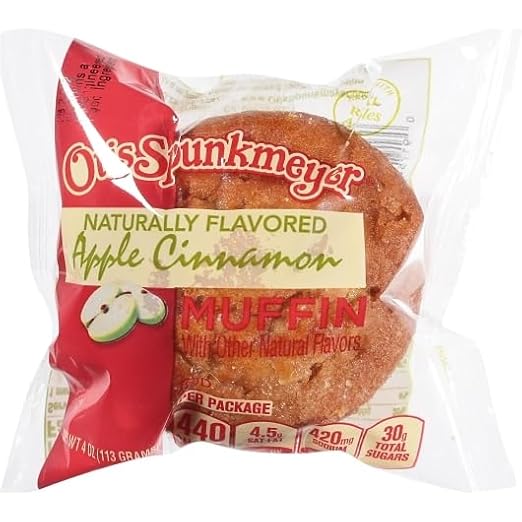 Otis Spunkmeyer Apple Cinnamon Muffin, 24 Pack, Individually Wrapped